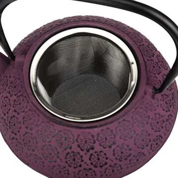 Elegant 30 oz Cast Iron Teapot with Infuser