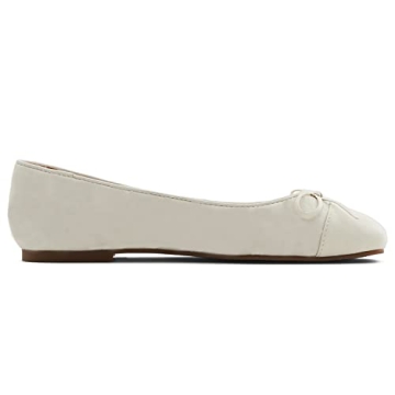 MOOMMO Women Cap Toe Flats Bow Slip On Ballet Flats Comfort Matte White Flat Shoes Round Toe Flat Heel Dress Shoes Office Ladies Party Chic Chic Driver Flats Casual Solid White 7 M US