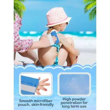 Cosweet Sand Removal Bag - Easy-to-Clean Beach Remover with Baby Powder, Talc-Free & Reef Friendly, Durable Beach Vacation Camping Essentials for Woman Kids Whole Family (Solid Color), Blue