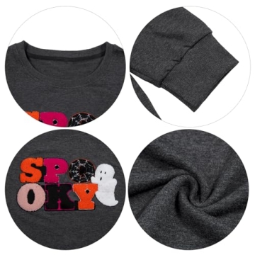 MOUSYA Halloween Spooky Sweatshirt for Women - Chenille Top