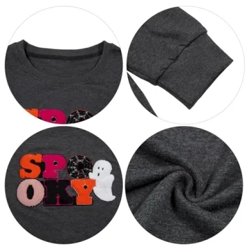 MOUSYA Halloween Spooky Sweatshirt for Women - Chenille Top