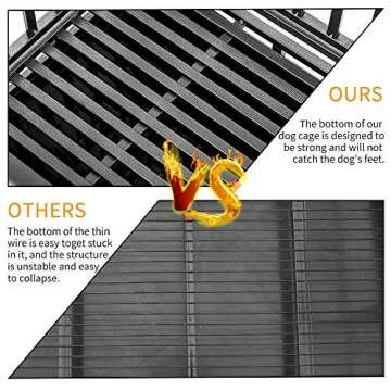 LUCKUP Heavy Duty Dog Cage for Large Dogs - Easy Assembly