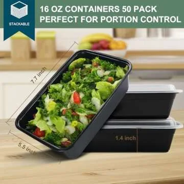 vivigu Meal Prep Containers 50 Pack BPA-Free Food Storage