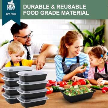 vivigu Meal Prep Containers 50 Pack BPA-Free Food Storage