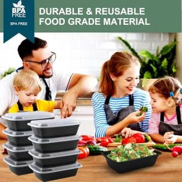vivigu Meal Prep Containers 50 Pack BPA-Free Food Storage
