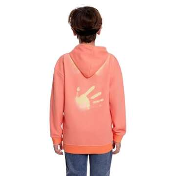 AINIKO Unisex Children Heat Reactive Color Changing Sweatshirt Fashion Casual Hoodie for Boys and Girls Orange