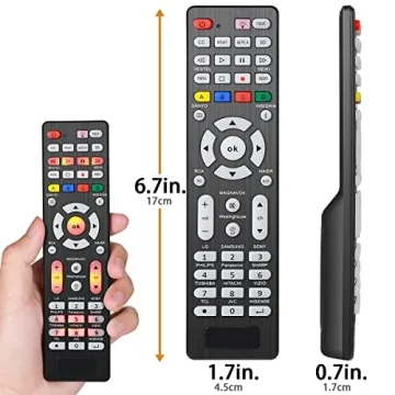 2 PCS Universal TV Remote Control with Light-Up-Button Compatible with LG, Samsung, Philips, Panasonic, Sharp TCL, Vizio, Sony, Sanyo, Toshiba, Insignia, Hisense, JVC, RCA Brands LCD LED 3D TV Remote