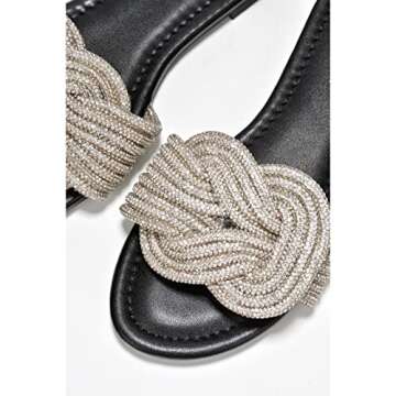 Cape Robbin Sparkly Rhinestone Sandals - Women’s Summer Style