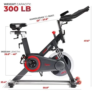 Sunny Health Fitness Smart Indoor Cycling Bike with SunnyFit App