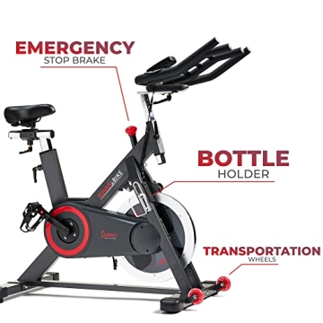 Sunny Health Fitness Smart Indoor Cycling Bike with SunnyFit App