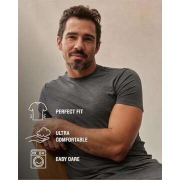 True Classic Men’s T-Shirts Short Sleeve Crew Neck Pack of 3 Variety