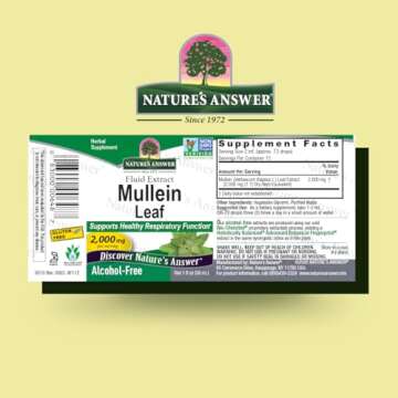 Nature's Answer Mullein Leaf | Herbal Supplement | Supports Respiratory Function & Mucous Membranes ...