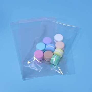 iMailer - 200 Count - 5" x 7" Cellophane Bags Self Sealing - Resealable Clear Poly Cello Bags for A2 A4 A6 Cards & Envelopes, Bakery, Cookies, Treats