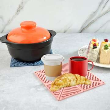 4PCS Foldable Silicone Hot Pads for All Occasions