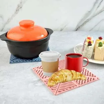 4PCS Foldable Silicone Hot Pads for All Occasions