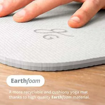 Greater Goods Exercise Ball and Yoga Mat - 55 cm Yoga Ball for Working Out, Balance, Stability, and Pregnancy | Exercise Mat for Fitness, Balance, and Stability | Free Carrying Strap (Pebble Gray)