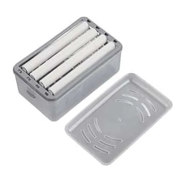 Versatile Multifunctional Soap Box with Roller and Drain Holes