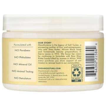 Shea Moisture Leave in Conditioner, 100% Pure Jamaican Black Castor Oil Strengthen & Restore for Hea...