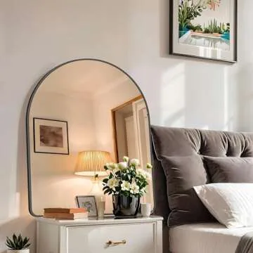 FORBATH Arched Mirror: Elegant 32x40 Inch Design