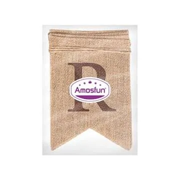 Amosfun Rustic Burlap Coffee Bar Banner for Celebrations