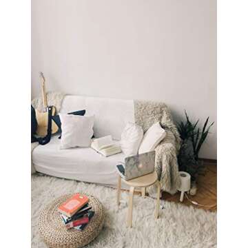 ACCENTHOME Throw Pillow Inserts 18 x 18 Inches ( Pack of 4 ) Hypoallergenic Sham Stuffer | White Square Throw Pillows | Decorative Cushion Filler for Sofa , Couch , Bed , Patio & Christmas Home Decor