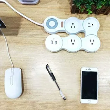 Compact Power Cord Charger with USB Ports & Multi Outlets