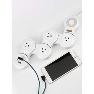 Compact Power Cord Charger with USB Ports & Multi Outlets