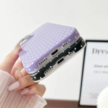 Yeddabox Cute Polka Dot iPhone 14 Case Slim Shockproof Cover
