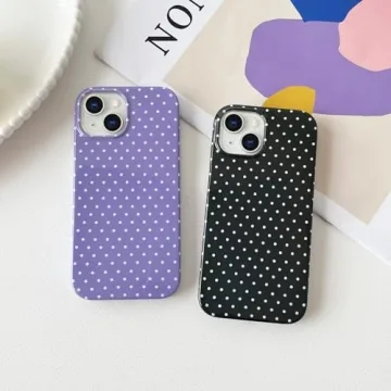 Yeddabox Cute Polka Dot iPhone 14 Case Slim Shockproof Cover
