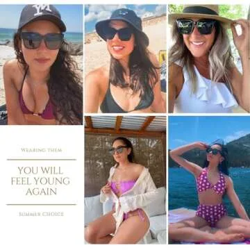 Mosanana Oversized Square Sunglasses for Women - Stylish UV400 Protection