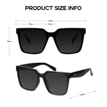 Mosanana Oversized Square Sunglasses for Women - Stylish UV400 Protection
