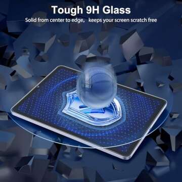 SPARIN 3 Pack Screen Protector for iPad Air 5th Generation/4th Generation 10.9 Inch, Tempered Glass for iPad Air 5/4 (2022&2020), Apple Pencil Compatible