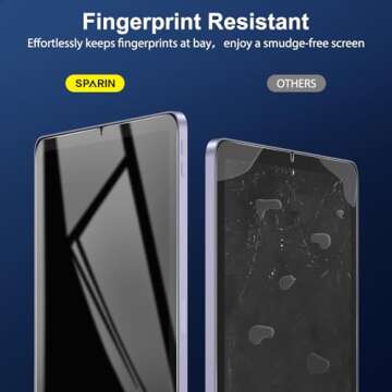 SPARIN 3 Pack Screen Protector for iPad Air 5th Generation/4th Generation 10.9 Inch, Tempered Glass for iPad Air 5/4 (2022&2020), Apple Pencil Compatible