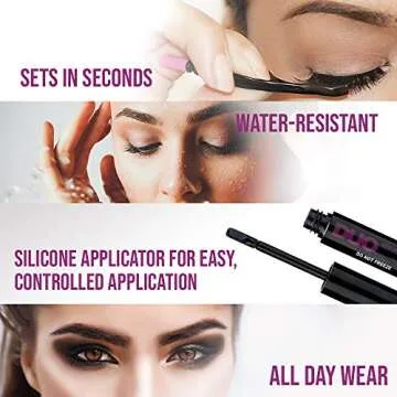 DUO Quick-Set Strip Lash Adhesive - Dark Tone, Long-Lasting, Waterproof Lash Glue, Fast-Drying, for False Lashes, 0.18 oz, 2-Packs
