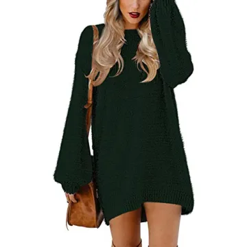 Meenew Women's Cashmere Oversized Sweater Dress Knitted