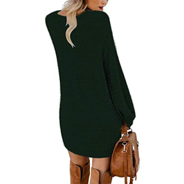 Meenew Women's Cashmere Oversized Sweater Dress Knitted