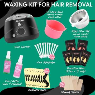 Digital Waxing Kit for Men and Women with 51 Accessories
