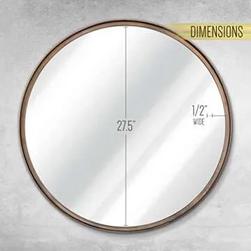 Elegant HBCY Creations 27.5" Round Wall Mirror for Decor