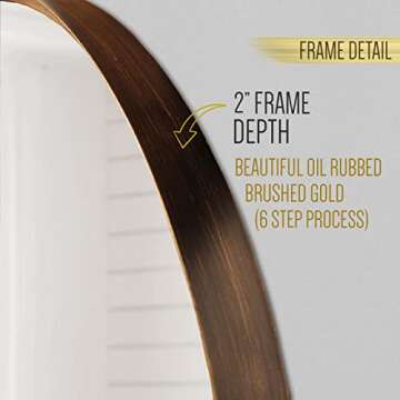 Elegant HBCY Creations 27.5" Round Wall Mirror for Decor