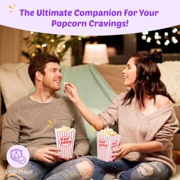 Kedudes Movie Night Popcorn Boxes for Party (20 pack) - Paper Snack Buckets - Movie Theme Party Decorations, Movie Party Favors, Container, Carnival and Cinema Night Supplies - Red/White, 6x4.25 In