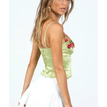 Retro Y2k Lace Up Crop Camisole Vintage Fairy Lace Top