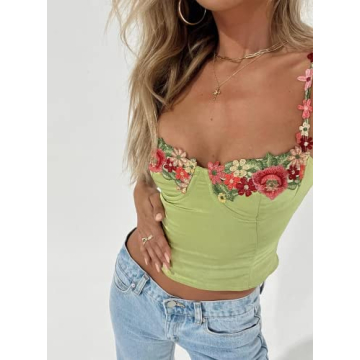 Retro Y2k Lace Up Crop Camisole Vintage Fairy Lace Top