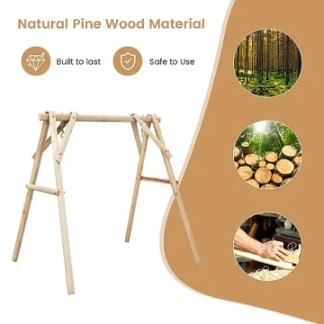 Tangkula 770lbs Durable Porch Swing Frame for Outdoor Fun