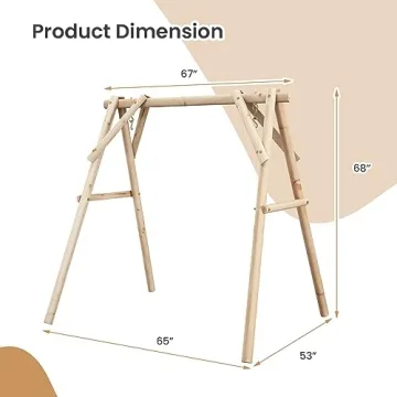 Tangkula 770lbs Durable Porch Swing Frame for Outdoor Fun