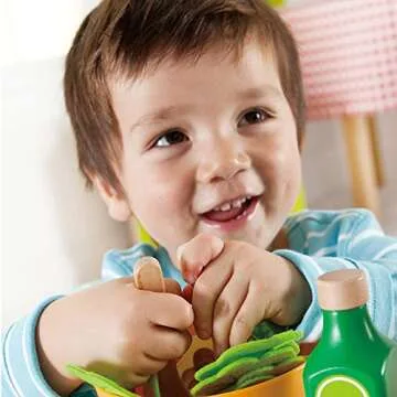 Hape Garden Salad Kitchen Playset | Award Winning Wooden Pretend Play Food Set for Kids, Salad Ingredients and Accessories for Healthy Eating Habits