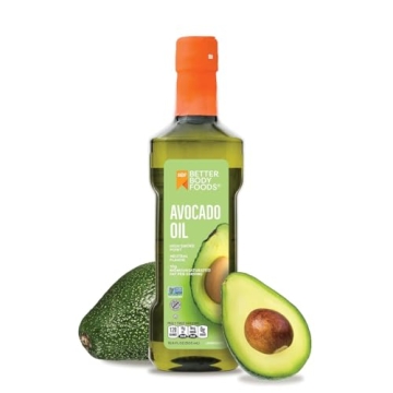 BetterBody Foods Refined Avocado Oil, Non-GMO Cooking Oil, Kosher, Keto and Paleo Diet Friendly, for...