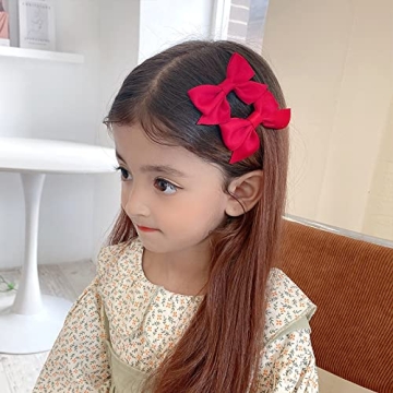 Cute Bow Hair Clips Set for Girls - Safe and Stylish Accessories