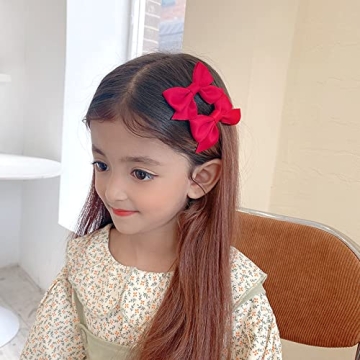 Cute Bow Hair Clips Set for Girls - Safe and Stylish Accessories