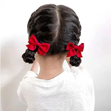 Cute Bow Hair Clips Set for Girls - Safe and Stylish Accessories