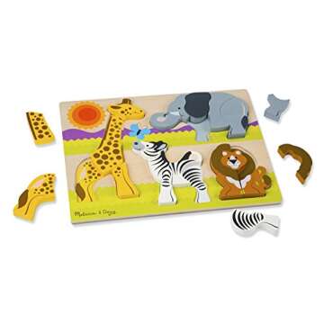 Melissa & Doug Safari Wooden Chunky Jigsaw Puzzle (20 pcs)